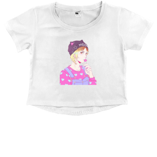 Kids' Premium Cropped T-Shirt - Kenma Kozume - Mfest