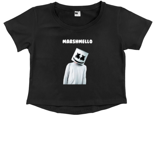 Kids' Premium Cropped T-Shirt - Marshmello man 2 - Mfest