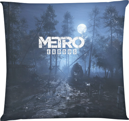 Square Throw Pillow - Metro Exodus - Mfest