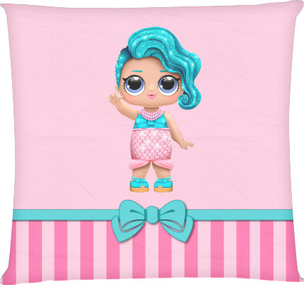 Square Throw Pillow - Lol doll 1 - Mfest