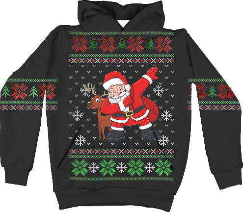 Unisex Hoodie 3D - Flexing Santa - Mfest