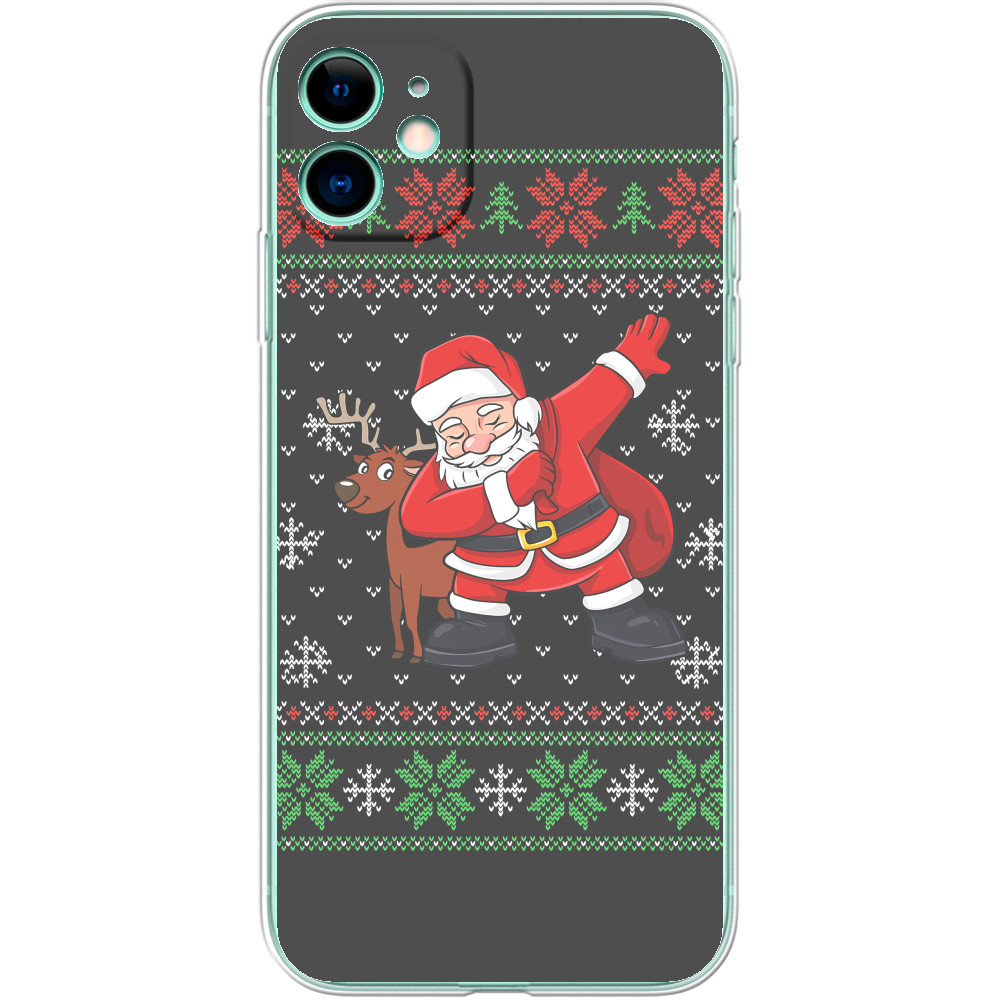 Чехол iPhone - Flexing Santa - Mfest