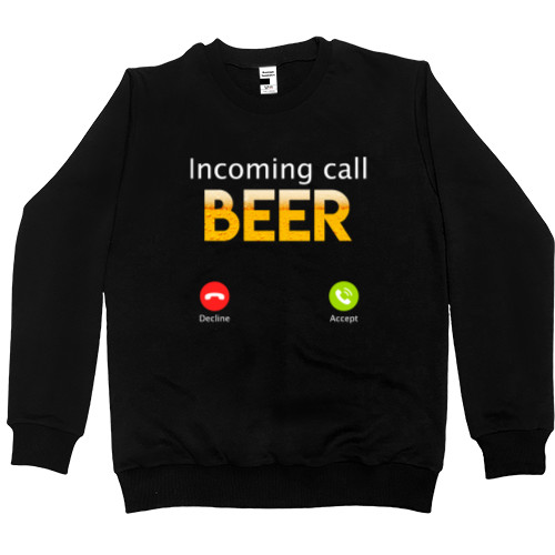 Свитшот Премиум Мужской - Incoming call beer - Mfest