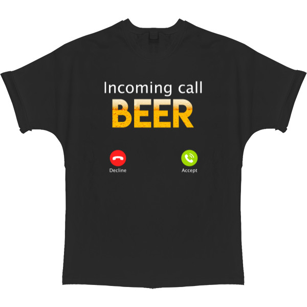 Футболка Оверсайз - Incoming call beer - Mfest