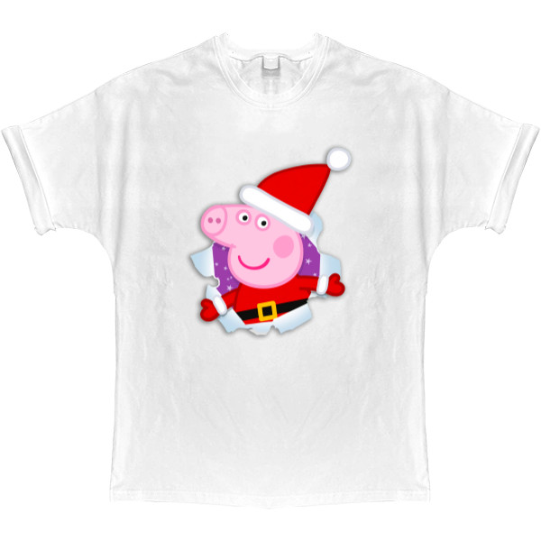 Футболка Оверсайз - Santa pig Peppa - Mfest