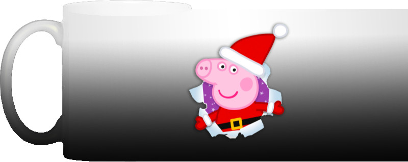 Чашка Хамелеон - Santa pig Peppa - Mfest