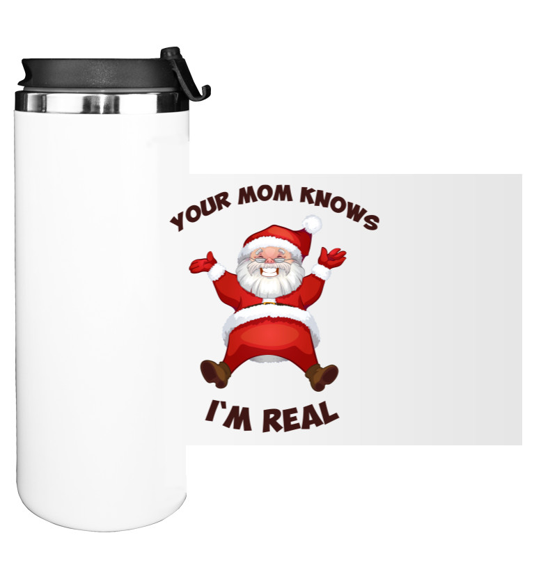 Water Bottle on Tumbler - Real Santa - Mfest