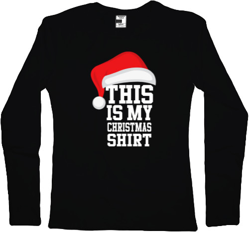 Футболка з Довгим Рукавом Жіноча - My Christmas shirt - Mfest