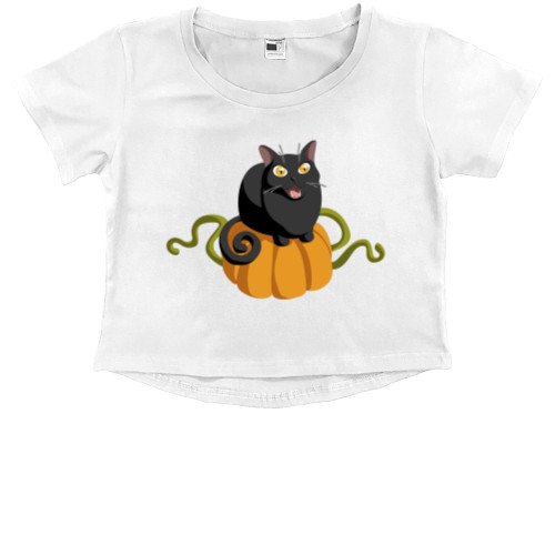 Kids' Premium Cropped T-Shirt - Salem cat - Mfest