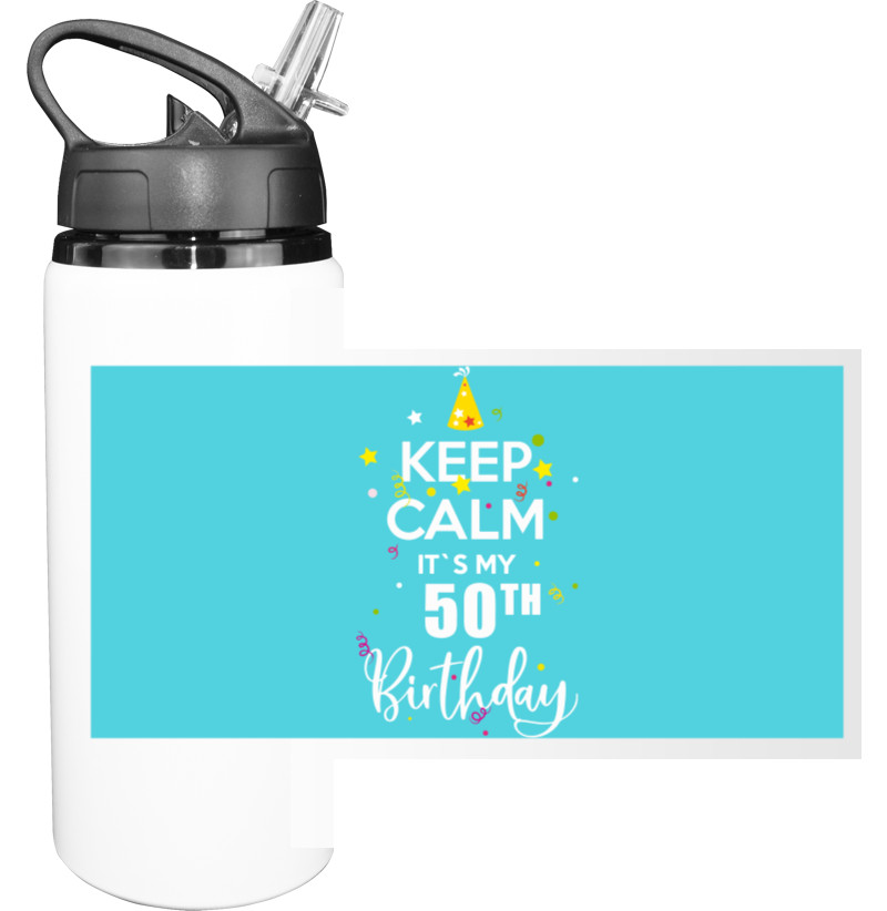 Sport Water Bottle - Keep calm birthday - Mfest