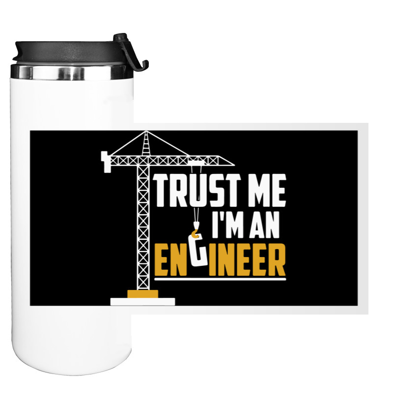 Water Bottle on Tumbler - Trust me I`m engineer - Mfest