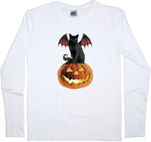 Men's Longsleeve Shirt - Halloween cat - Mfest