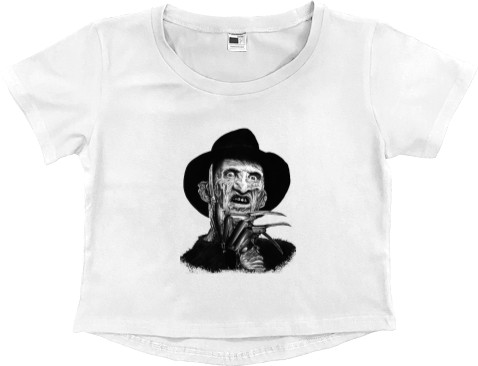 Women's Cropped Premium T-Shirt - Freddy Krueger - Mfest