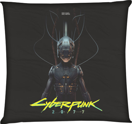 Square Throw Pillow - Cyber full - Mfest