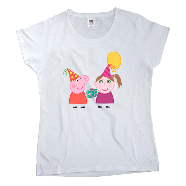 Women's T-shirt Fruit of the loom - Свинка Пеппа 8 - Mfest