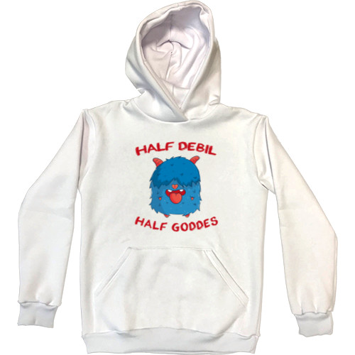 Kids' Premium Hoodie - Half debil half goddes - Mfest