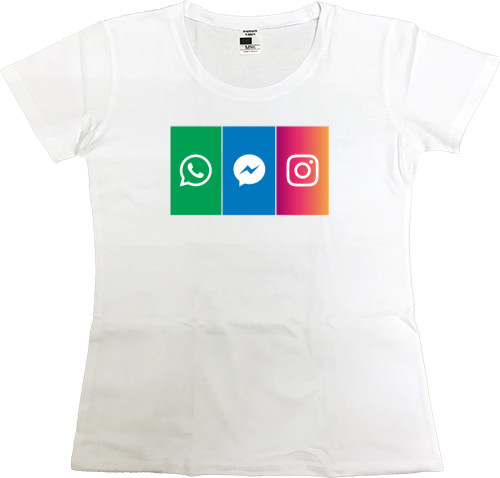 Women's Premium T-Shirt - Social networks - Mfest