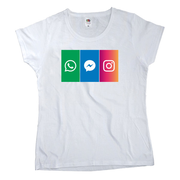 Women's T-shirt Fruit of the loom - Social networks - Mfest