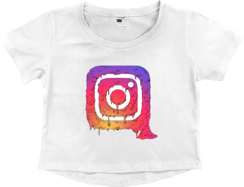 Women's Cropped Premium T-Shirt - Instagram Jam - Mfest