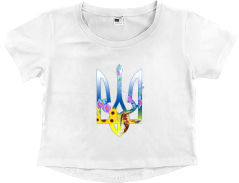 Women's Cropped Premium T-Shirt - Герб 7 - Mfest