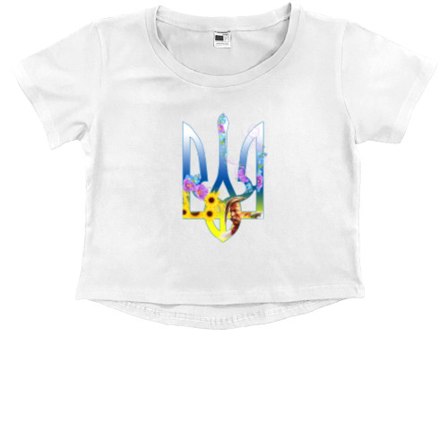 Kids' Premium Cropped T-Shirt - Герб 7 - Mfest