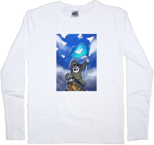 Men's Longsleeve Shirt - Telegram hero - Mfest