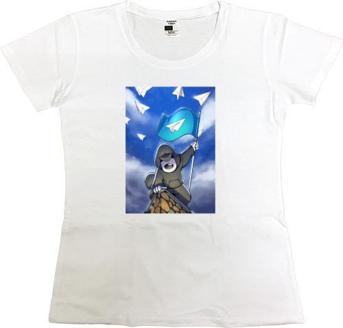 Women's Premium T-Shirt - Telegram hero - Mfest