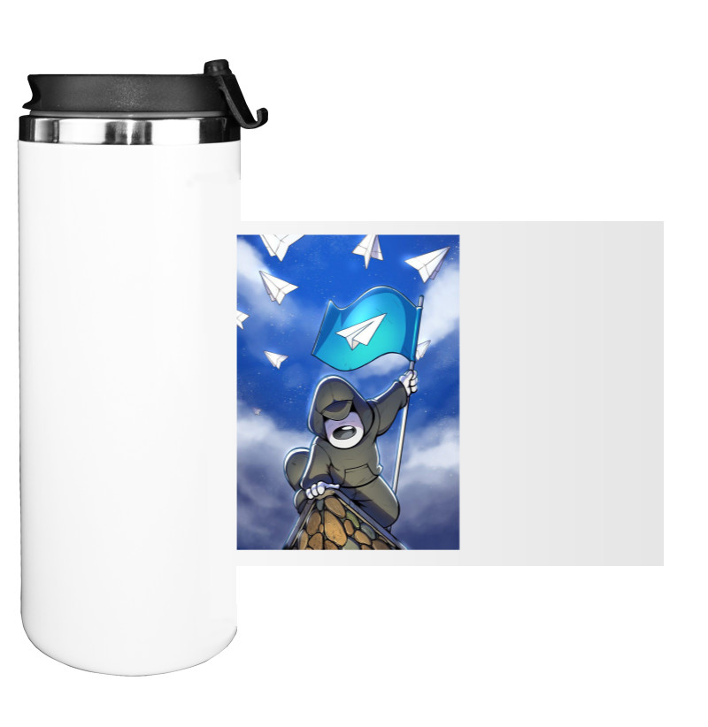 Water Bottle on Tumbler - Telegram hero - Mfest