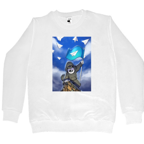 Women's Premium Sweatshirt - Telegram hero - Mfest