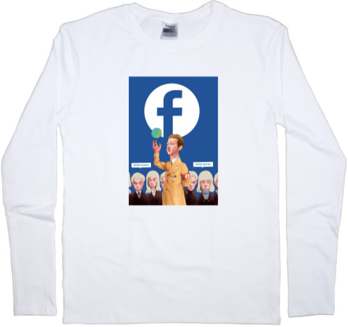 Men's Longsleeve Shirt - Facebook Mark Zuckerberg - Mfest