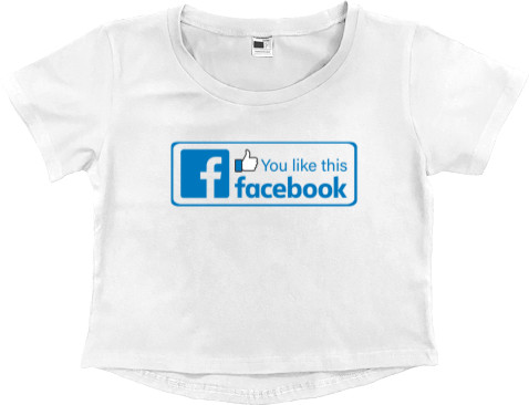 Women's Cropped Premium T-Shirt - Facebook 6 - Mfest