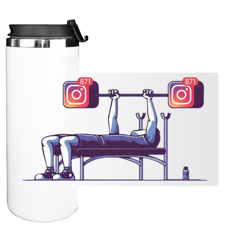 Instagram - Water Bottle on Tumbler - Instagram Sport - Mfest