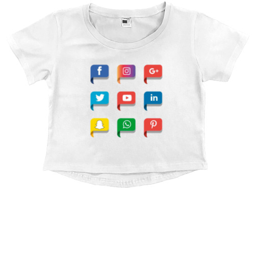 Kids' Premium Cropped T-Shirt - Apps - Mfest