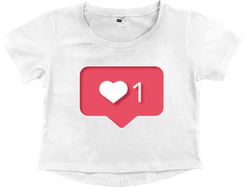 Women's Cropped Premium T-Shirt - Instagram Like - Mfest