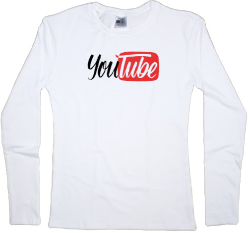 Women's Longsleeve Shirt - Youtube coursive - Mfest