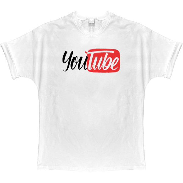 T-shirt Oversize - Youtube coursive - Mfest