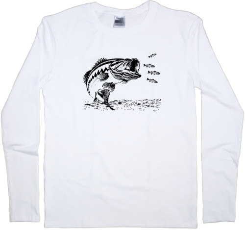 Men's Longsleeve Shirt - Bass fishing - Mfest