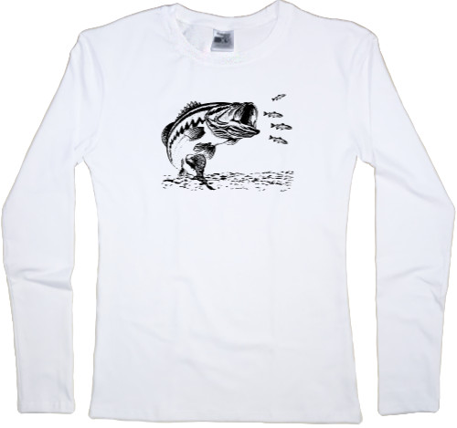 Women's Longsleeve Shirt - Bass fishing - Mfest