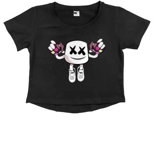 Kids' Premium Cropped T-Shirt - Маршмеллоу - Mfest