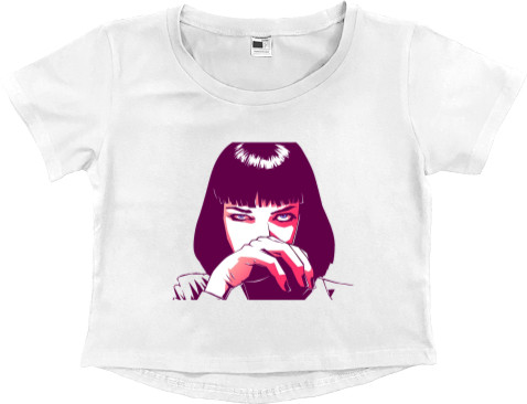 Women's Cropped Premium T-Shirt - Mia Wallace - Mfest