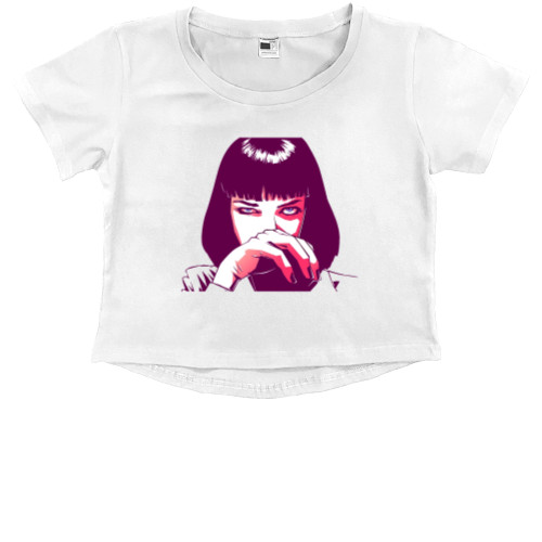 Kids' Premium Cropped T-Shirt - Mia Wallace - Mfest