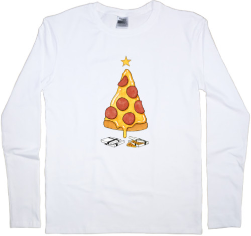 Men's Longsleeve Shirt - New Year with PIZZA - Mfest