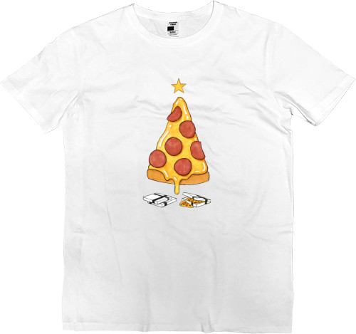 Men’s Premium T-Shirt - New Year with PIZZA - Mfest