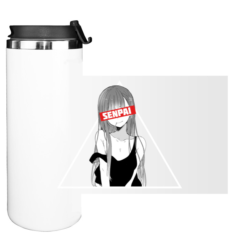 Water Bottle on Tumbler - senpai - Mfest