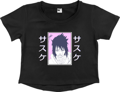 Women's Cropped Premium T-Shirt - Sasuke - Mfest