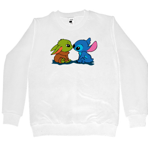 Women's Premium Sweatshirt - Baby Yoda and Stitch - Mfest