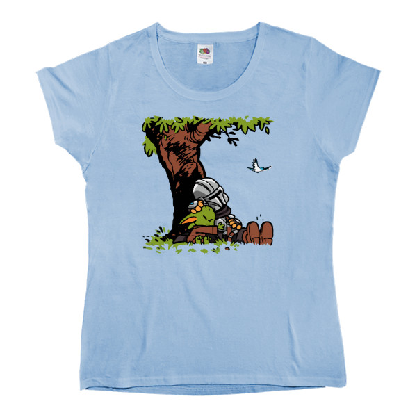 Women's T-shirt Fruit of the loom - Baby Yoda and Stitch - Mfest