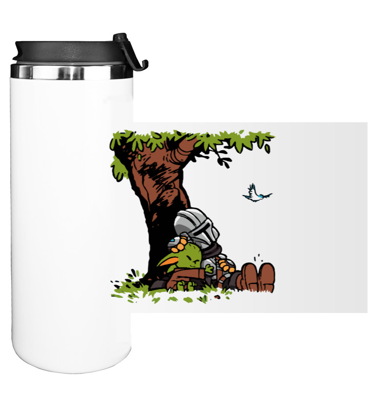 Water Bottle on Tumbler - Baby Yoda and Stitch - Mfest