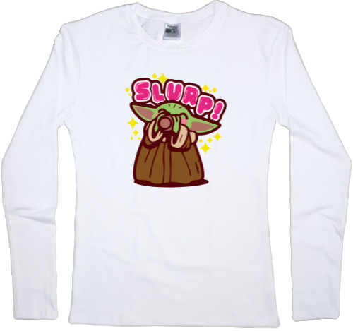 Women's Longsleeve Shirt - Baby Yoda SLURP - Mfest