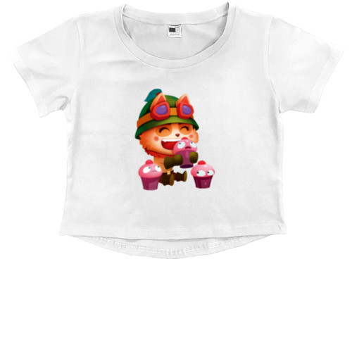 Kids' Premium Cropped T-Shirt - League of Legends Teemo Cake - Mfest